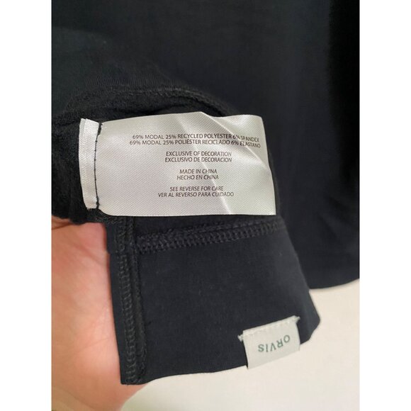 Orvis Women's V-Neck Dropped Shoulders Sweatshirt, Small, Black - Picture 9 of 11